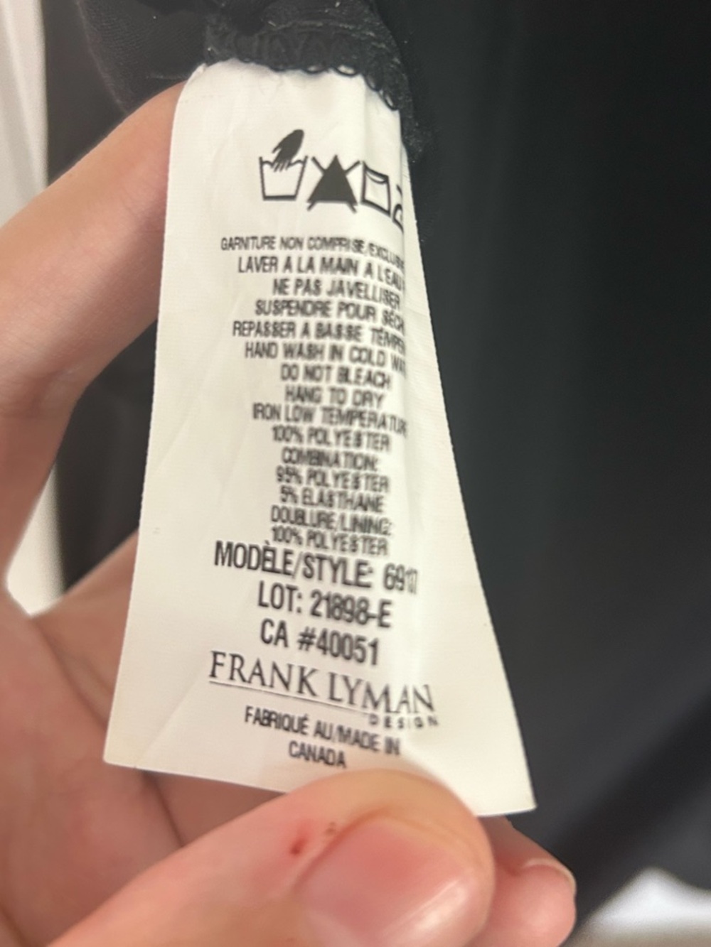 Frank Lyman Design Black Tie Chiffon Wedding Guest Evening Dress Long Size 4 - Picture 10 of 13